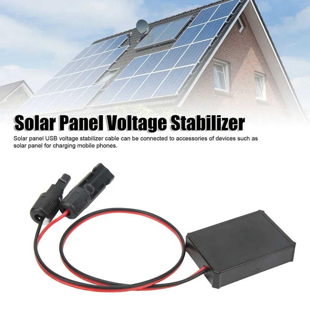 1pcs Solar Panel Power Conditioner Controller 5V USB TypeC Interface Easy Connect Waterproof Solar Panel Outdoor