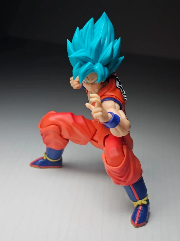 Genuine Bandai Shf Dragon Ball‌ Son Goku 3.0 Super Saiyan God Super Saiyan Blue Hair Limit Breaker Action Figure Model Fans Toy - view 4