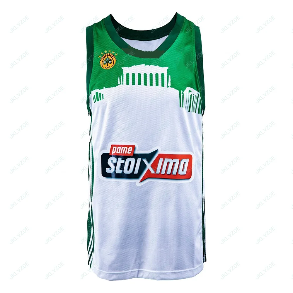 HOT New Arrivals Panathinaitkos Basketball Jersey Fan Special Jersey Kit Greece Men's Basketball Sports Jersey Vest T-Shirt