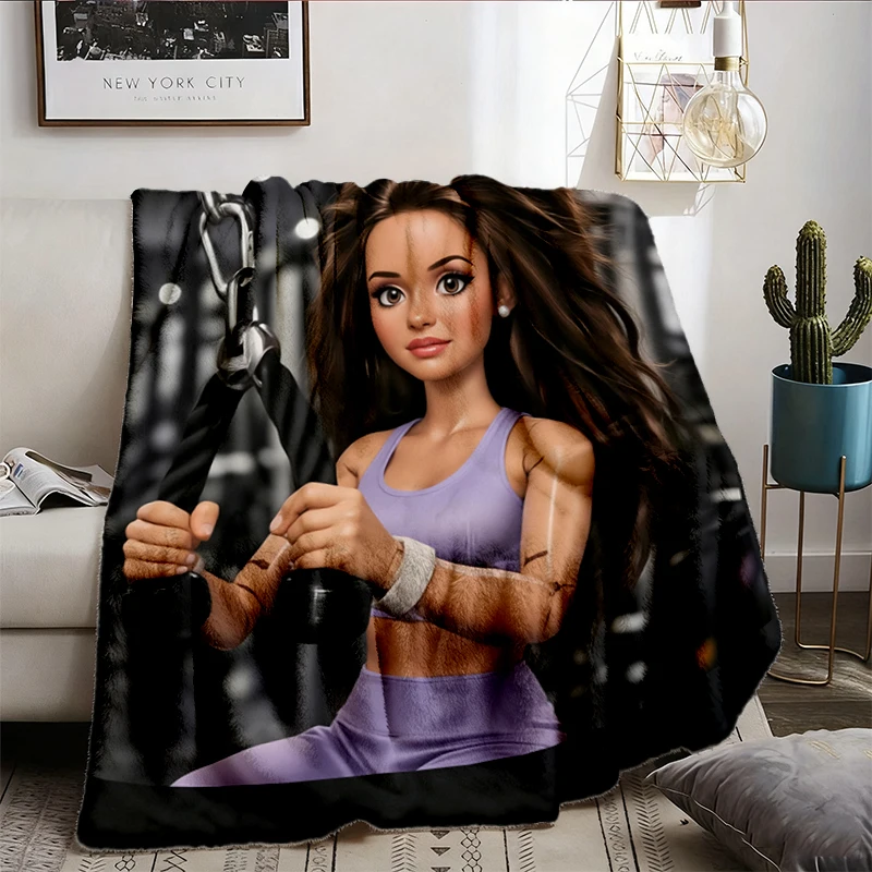 Funny Gym Meme Warm Blanket, Funny Workout Doll Soft Blanket, Fitness Motivation Meme Comfy Blanket, Sarcastic Workout G