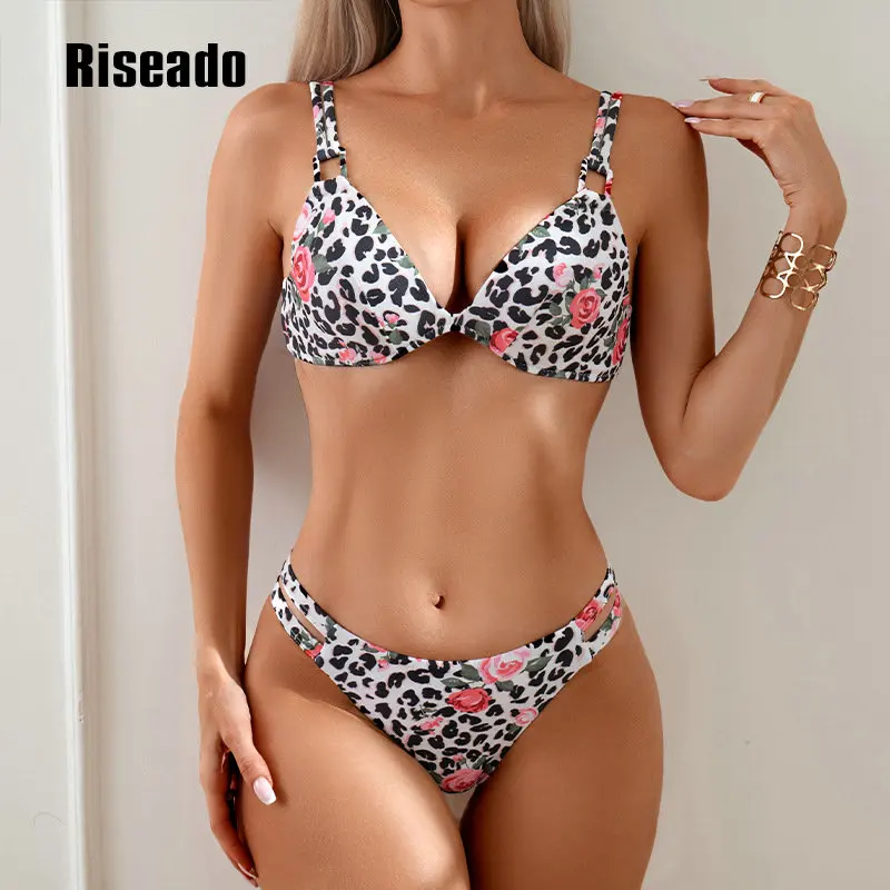 Underwire Push Up Low Waist Bikini Sets Swimsuit For Women Sexy High Leg Cut Two Pieces 2024 Beach Bathing Suit Swimwear