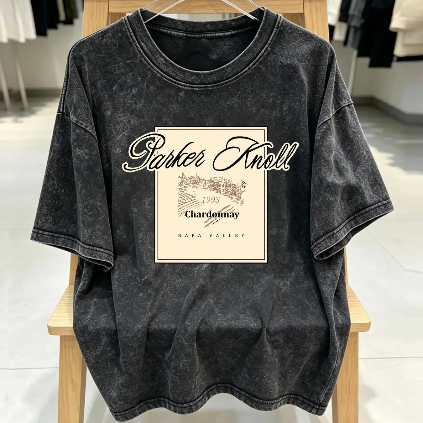 washed T Shirt Parker knoll parent trap Classic long or short sleeves vintage Washed Stretched Soft Top For Everyday Wear