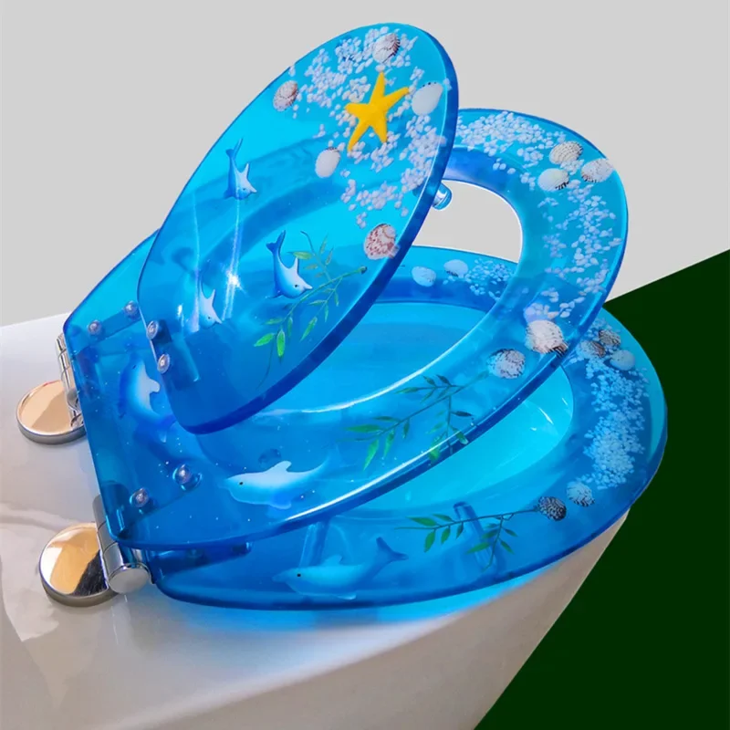 Resin Parent-child Toilet Seat Cover for Adults and Children, Thickened Type Household Universal Children's Toilet Seat Cover