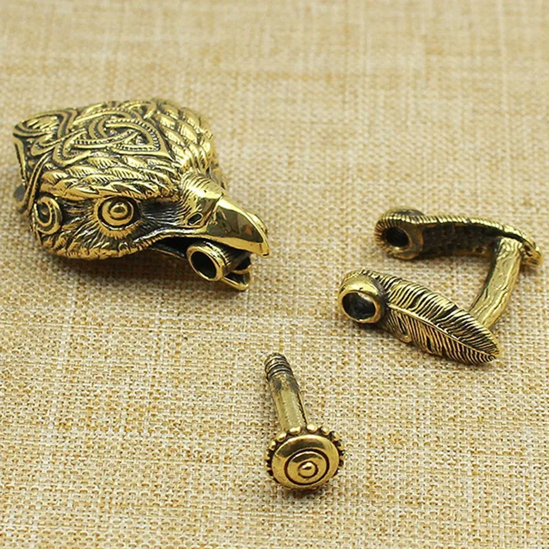 2X EDC Outdoor Tool DIY Accessories For Bracelet Weaving Paracord Multifunction Buckle Brass Eagle Head