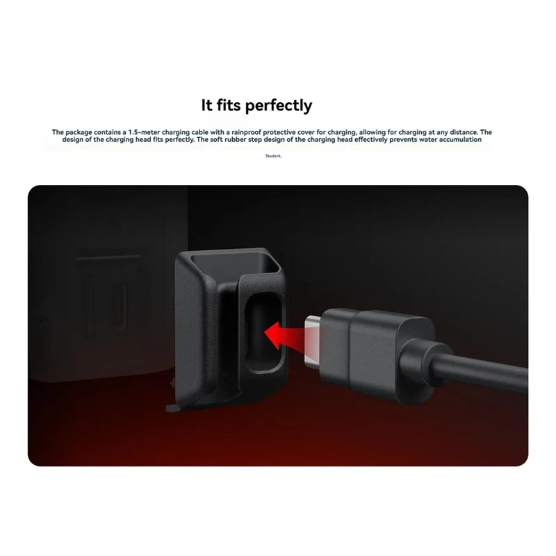 RISE-Per Insta360 Ace Pro 2 / Ace Pro Copertura di ricarica USB resistente alle intemperie Accessorio di copertura di protezione dalla pioggia di ricarica