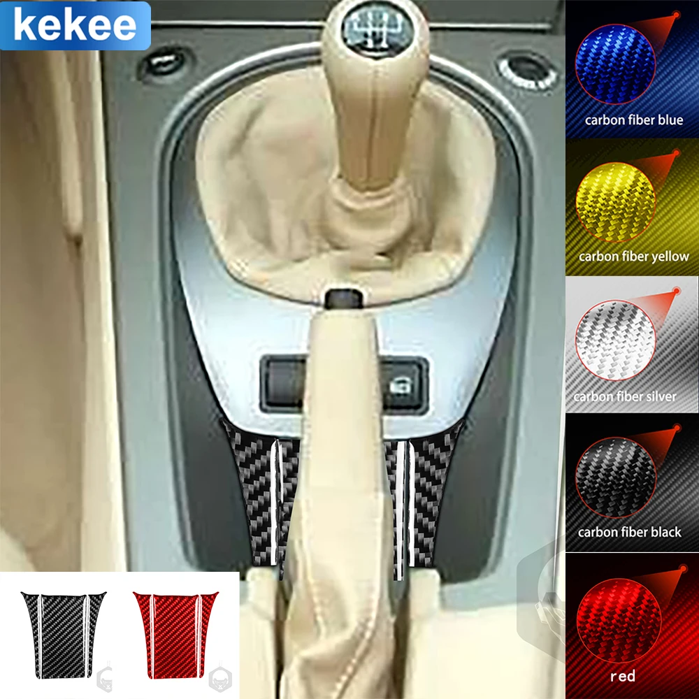 

For BMW Z4 E85 2003-2008 Center Cup Holder Trim Panel Tuning Cover Soft Real Carbon Sticker Car Stickers Interior Accessories