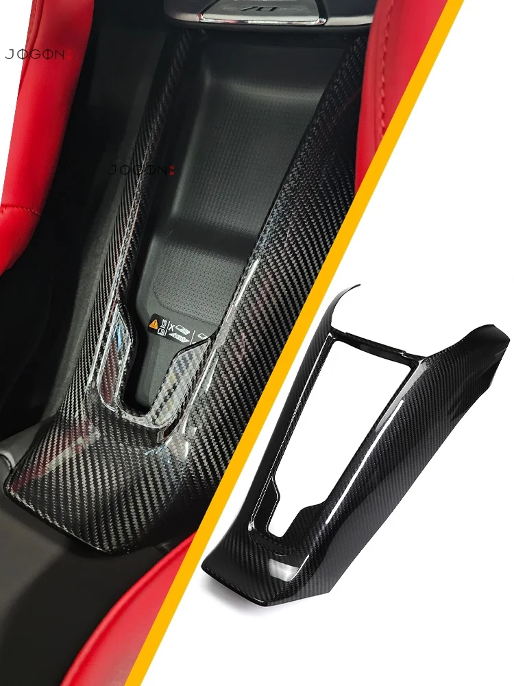 

Interior Upgrade For Corvette C8 Stingray Convertible Z06 Coupe Carbon Waterfall Console Wirelessn Charger Cover Panel Trim