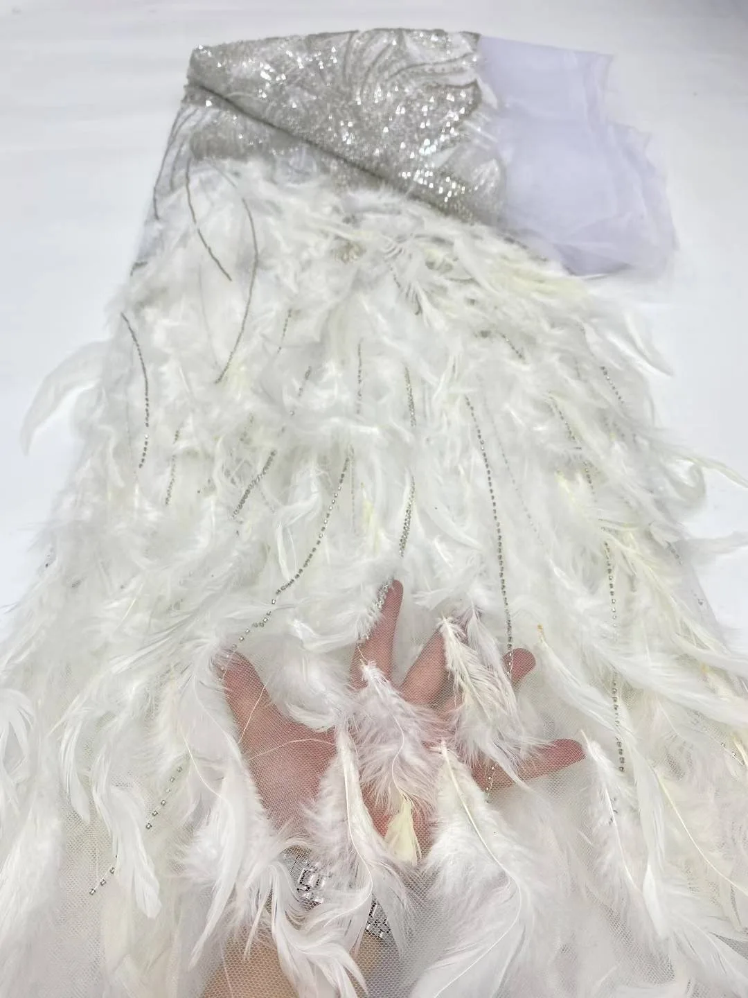 قماش دانتيل مصمم تول أفريقي 2025، قماش، للخياطة، ترتر، فساتين زفاف، تطريز، جودة عالية، شبكة، قماش، 5 ياردات #2