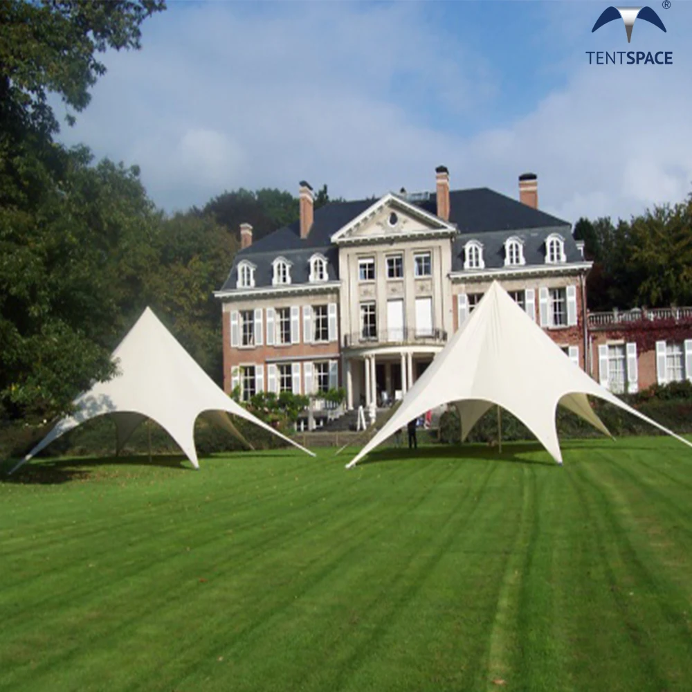 

2025Намет со звездным навесом с логотипом на заказ, 12 м для рекламных мероприятий на открытом воздухе, привлекательная однополюсная палатка со звездами для наружного укрытия