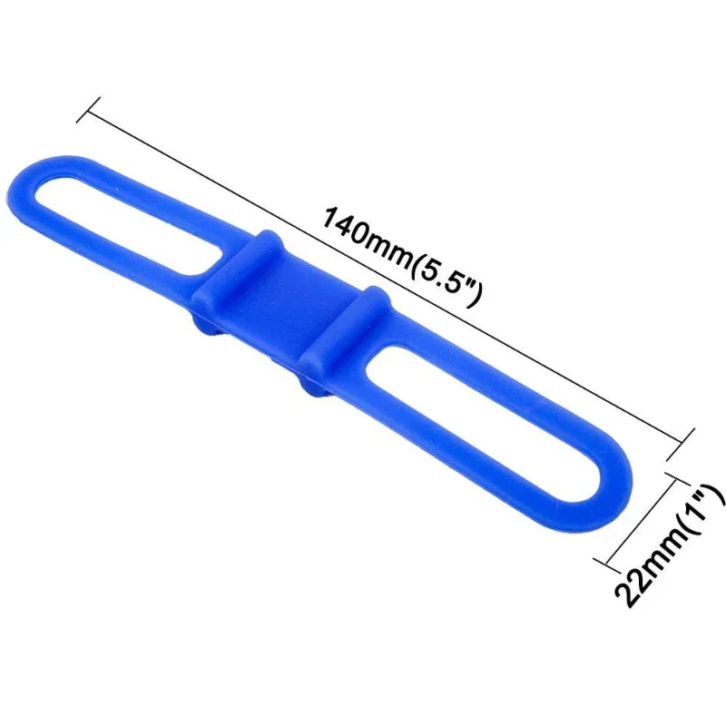 Luz da bicicleta cinta de silicone guiador lanterna montar titular cinta alta elástica multiuso luz titular fix tie