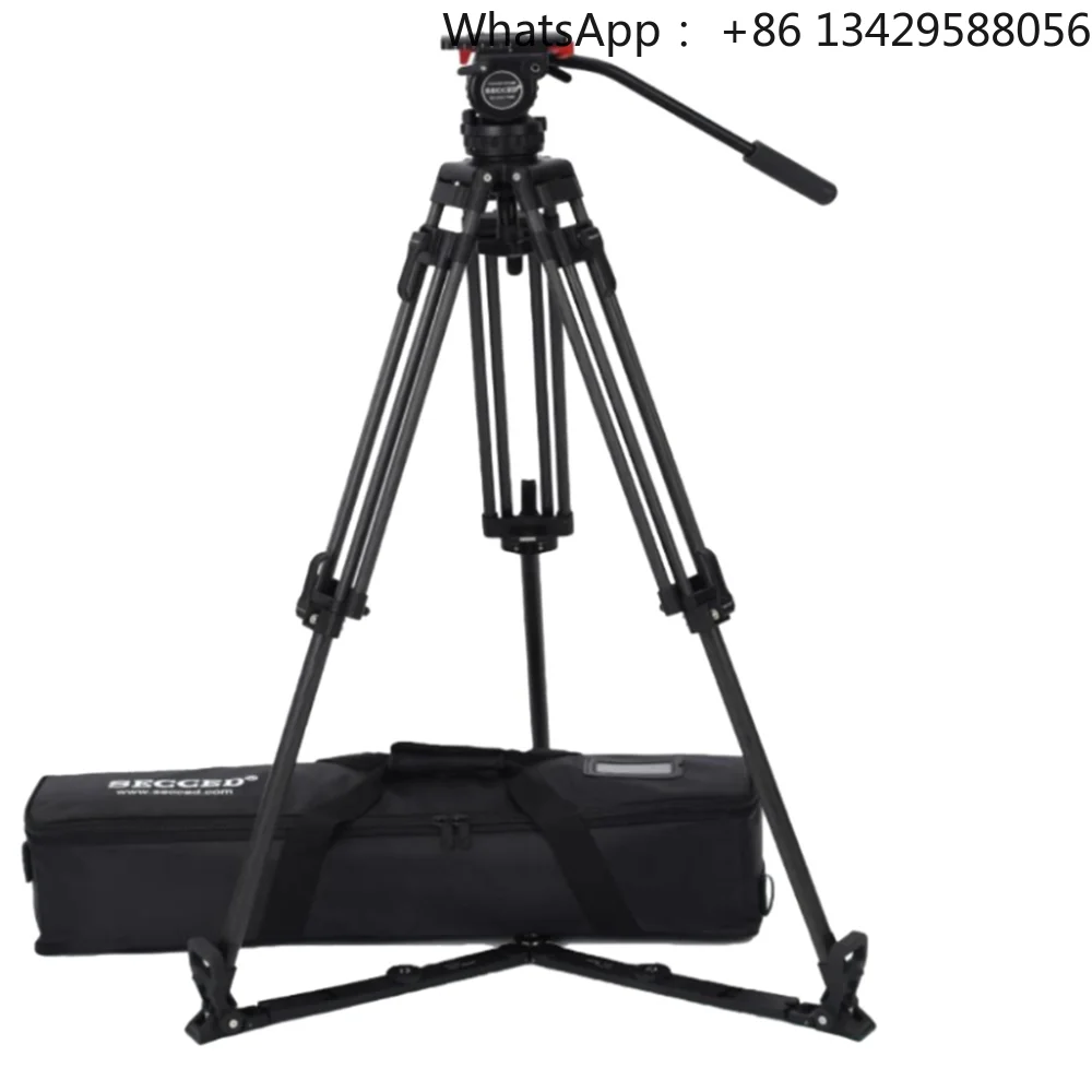 Factory Secced Reach Plus 2 Professional Broadcast Heavy Duty 11.4KG Payload Carbon Fiber Tripod for DSLR Camcorder