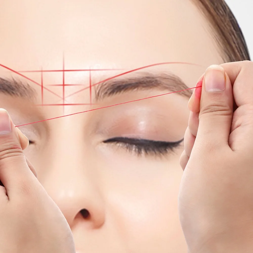 Picture 7: 10 Meters Pre Inked Mapping String Eyebrow Marking Thread for Microblading Permanent Makeup Brow Symmetry Positioning Tools