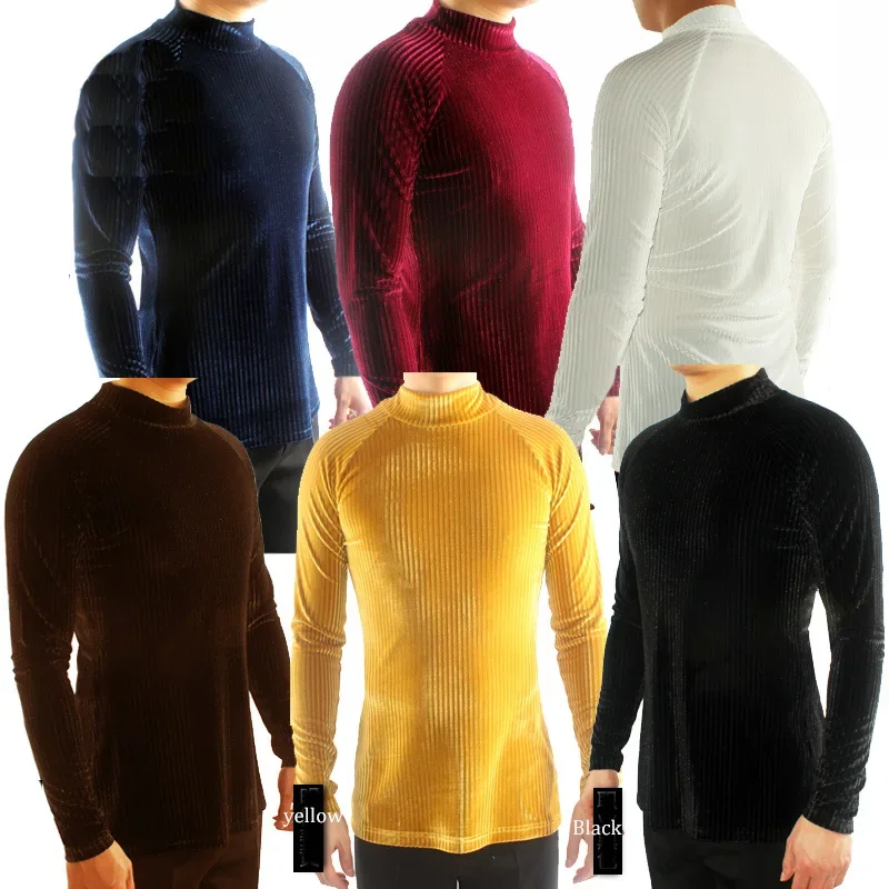 

2018 Elegant Latin Dance Tops for Male Black Red Blue Good Quality Fabric Shirt Men Ballroom Competitive Chacha Wears N7015