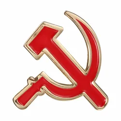 Russian Soviet RKKA Red Army Red Star Cockade Brass Enamel USSR hat insignia Pin Badge