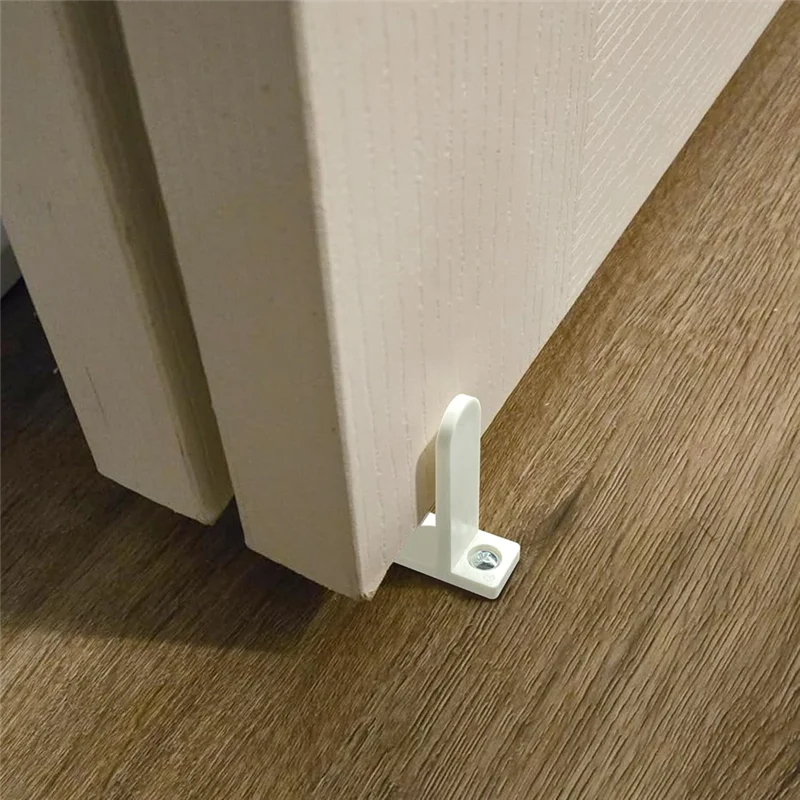 ELEG-ABS Schuifdeur Bodemgeleider 4Pack Universele Vloergeleider Voor 1-3/8 Inch Dikke Deuren Kastdeur accessoires