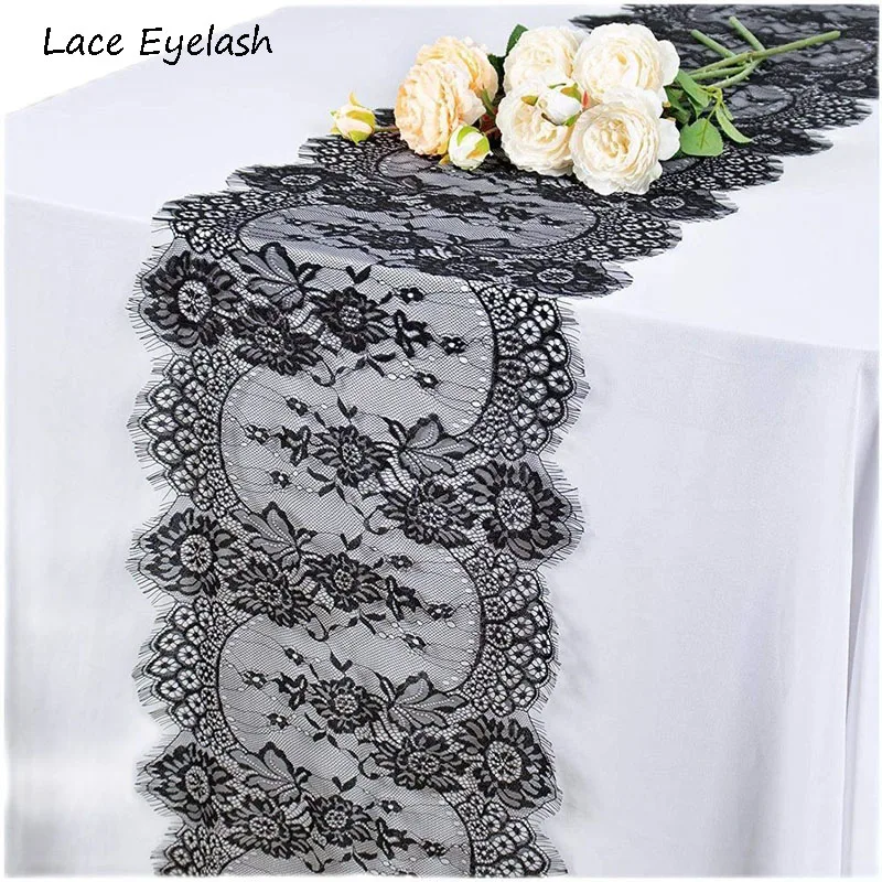 

NEW lace eyelash flower Embroidery Christmas bed Table Runner flag cloth cover kitchen Wedding Table decoration and accessories