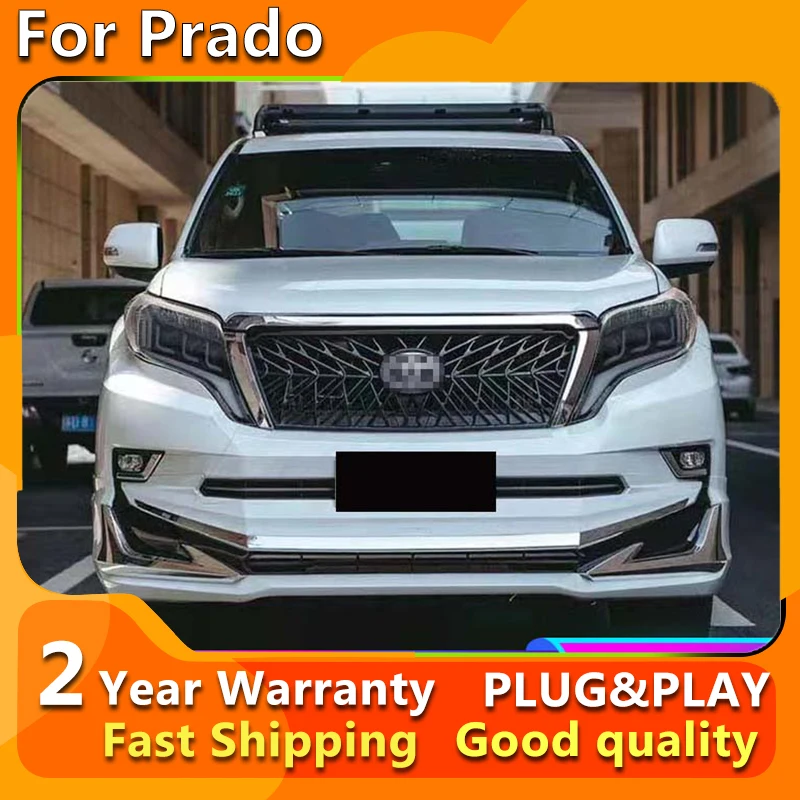 

Полностью светодиодные фары для Toyota Prado 2014-2017 Lander Cruise FJ150 с динамическим поворотником, LED DRL и линзованными лампами
