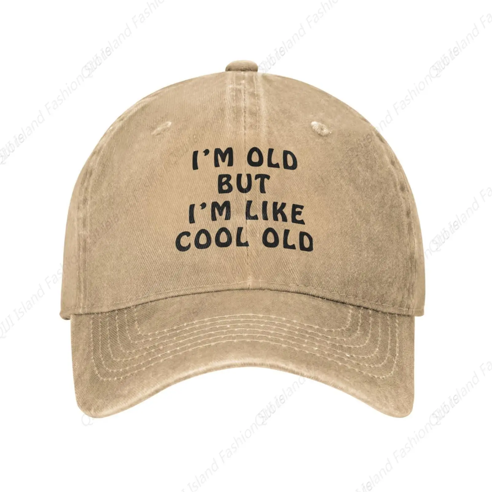 I'm Old But I'm Like Cool Old Baseball Cap Spring Autumn Visor Cap Hip Hop Washed Cotton Casquette Distressed Denim Hat Sports