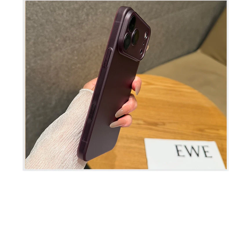 Luxury Ultra Thin 0.3MM PP Case for iPhone 18 17 Air 16 15 14 Plus 13 12 11 Pro Max Hard Clear Translucent Lens Protection Cover