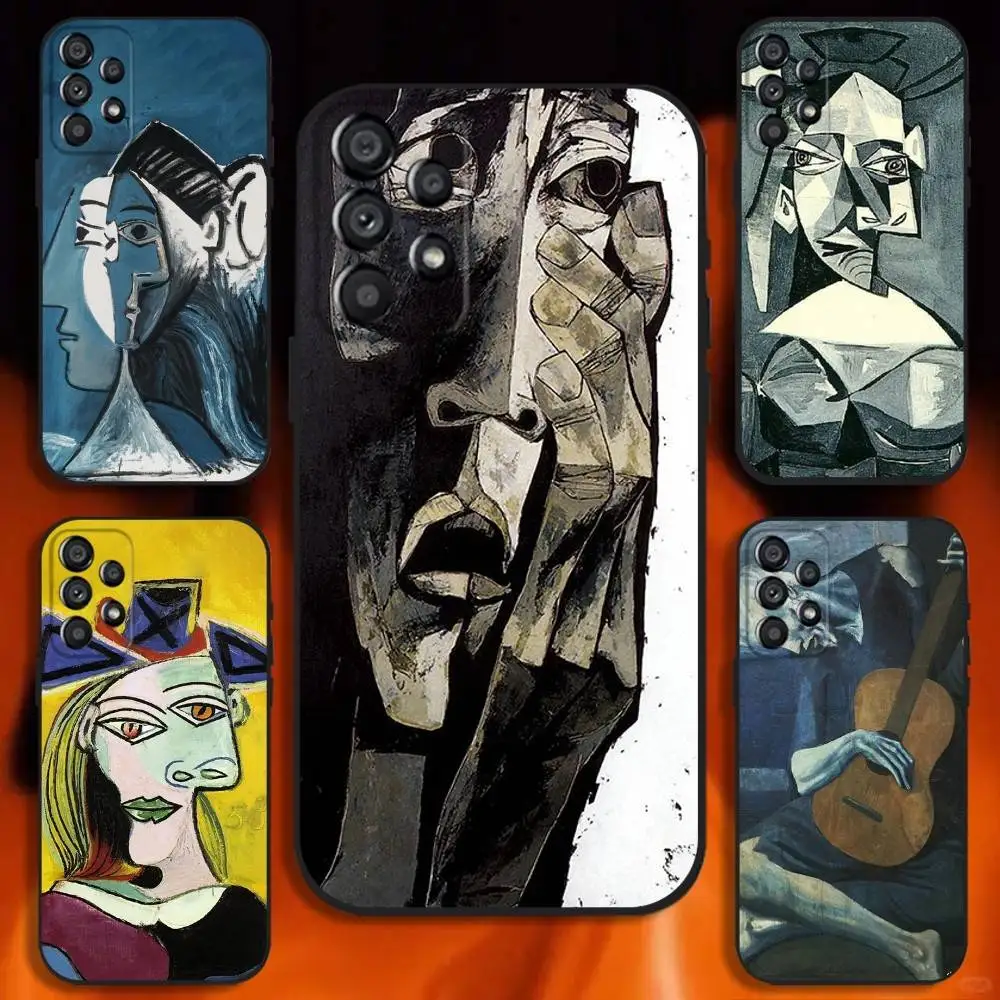

Abstract Art Phone Case For Samsung Galaxy A20,A21s,A22,A31,A32,A52,A53,A72,73,A80 Soft Black Cover