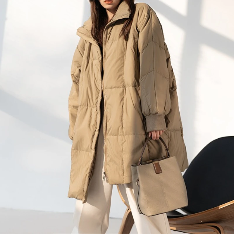 

Winter 2025 Korean Version of The Long Cotton-padded Jacket Loose Padded Casual Women's Cotton-padded Jacket