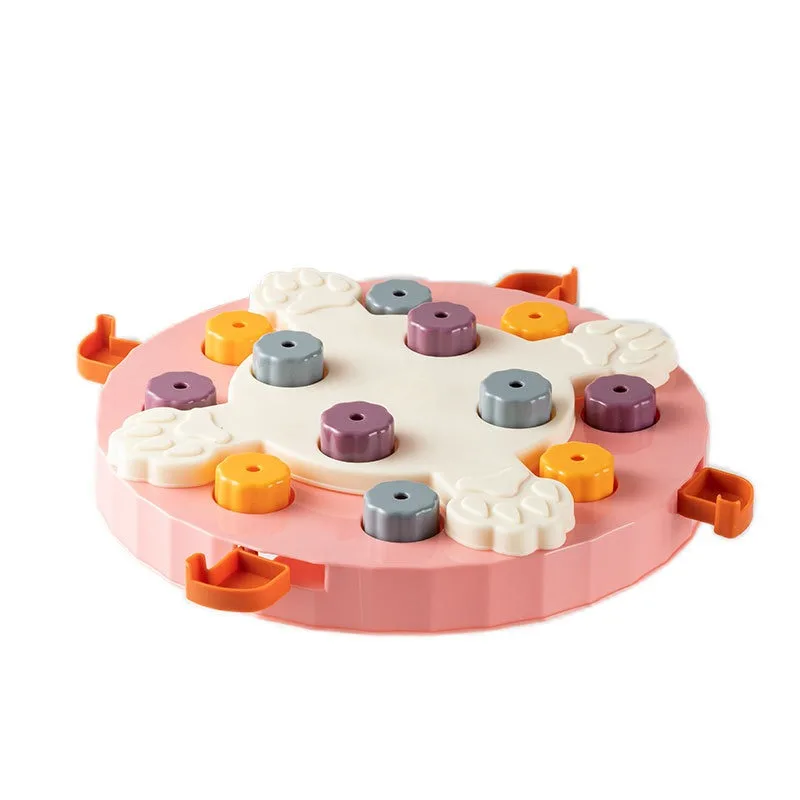 

Pet Puzzle Slow Feeder Bowl Interactive Dog Cat Treat Dispenser Training Toy Smart Eating Plate for Anxiety Relief Chewing Game