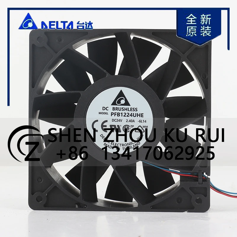 

Delta 12V 48V DC 24V 2.40A AC EC 12038 120x120x38MM 12CM High air volume violent inverter Low noise PFB1224UHE-6L14 cooling fan
