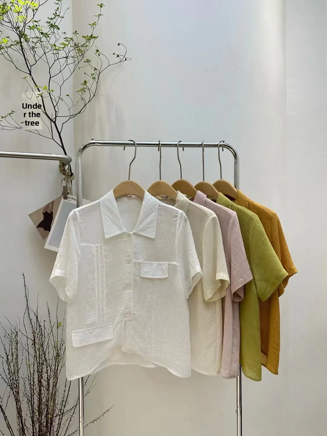 

Pure Cotton Casual Loose Short Sleeve Women's Shirt Design Sense Summer New White Top Commute Style Straight Cut Regular Length