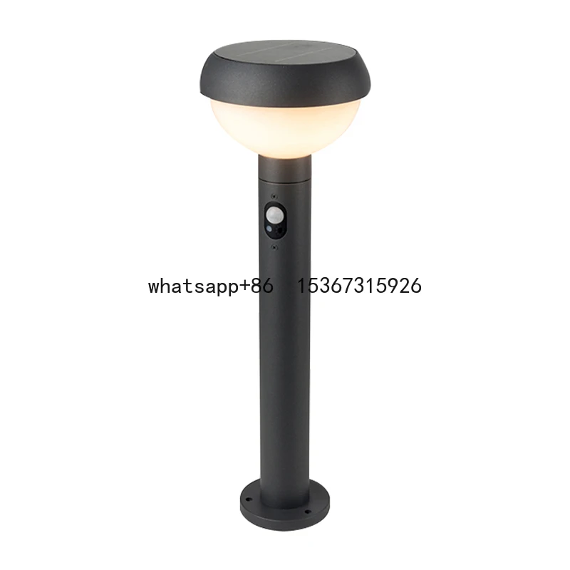 

Modern simple solar lawn lamp outdoor intelligent human induction lamp outdoor waterproof solar garden bollard light