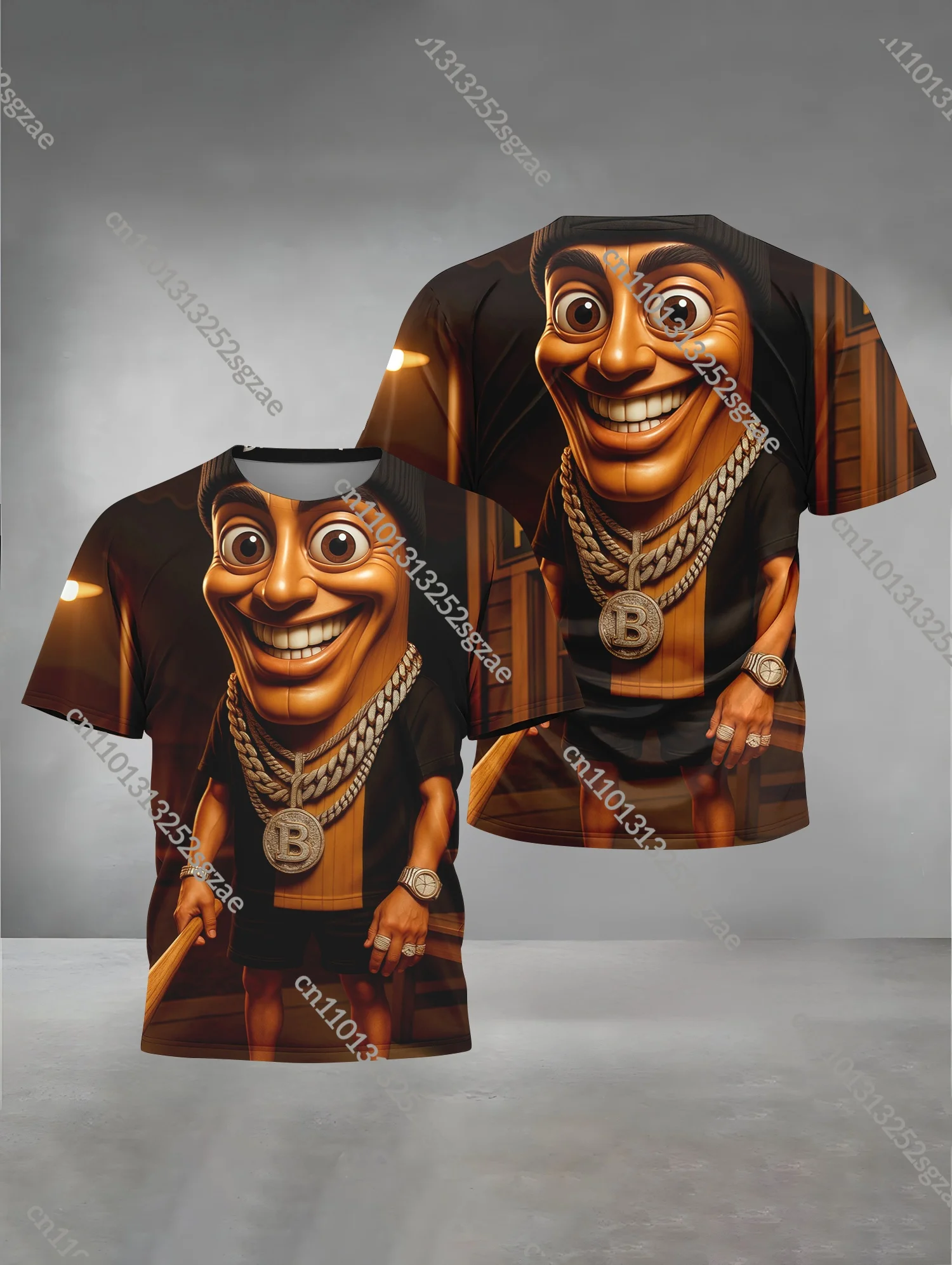 

Brainrot Italien: Tung tung tung sahur 3D Kids Crew Neck Tee | Whimsical Short Sleeve Graphic T-Shirt