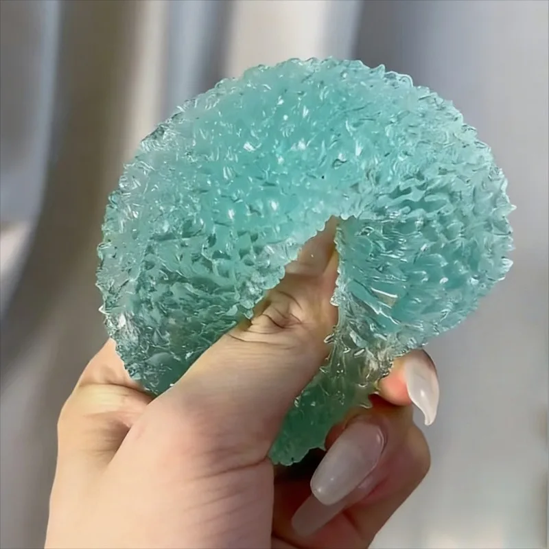 2A-Squishy Ice Ball Maltose Fidgets Toy Super Soft Pink Mochi Slow-rebound Squeeze Toy Anti-Stress Toy For Adults Hand Exercise