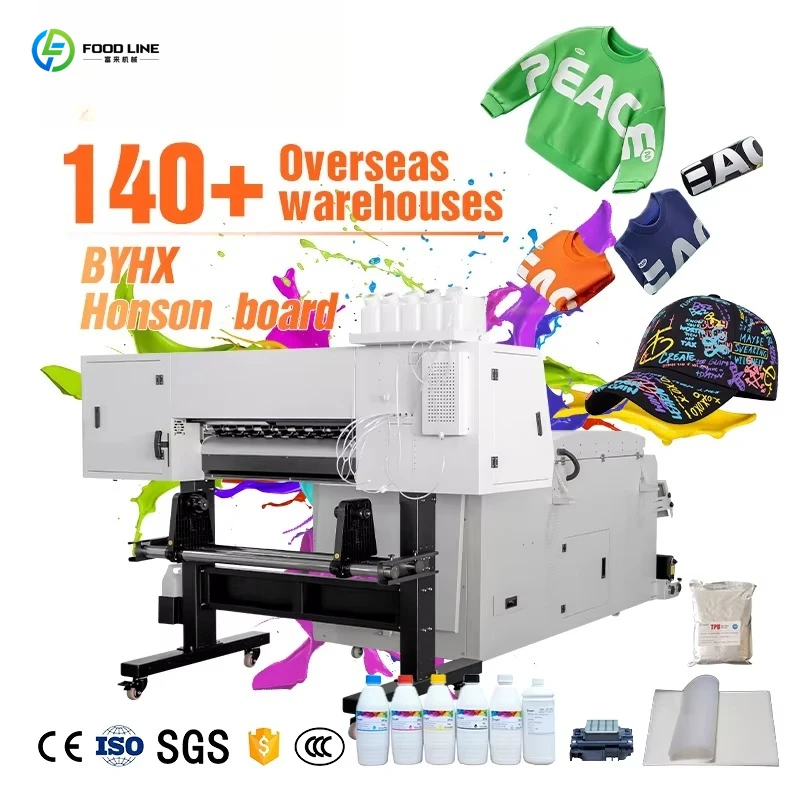Customized 73cm DTF Printer I3200 Tshirt 2/4 Print Heads Oven Shaker Automatic Powder Stainless Steel 1 Year New