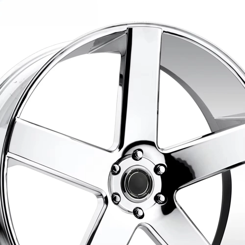 0Aluminum Alloy Polish Chrome Wheels Rim Silver 5x114.3 5x120  5x130 18 19 20 21 22 23 24 26 Inch
