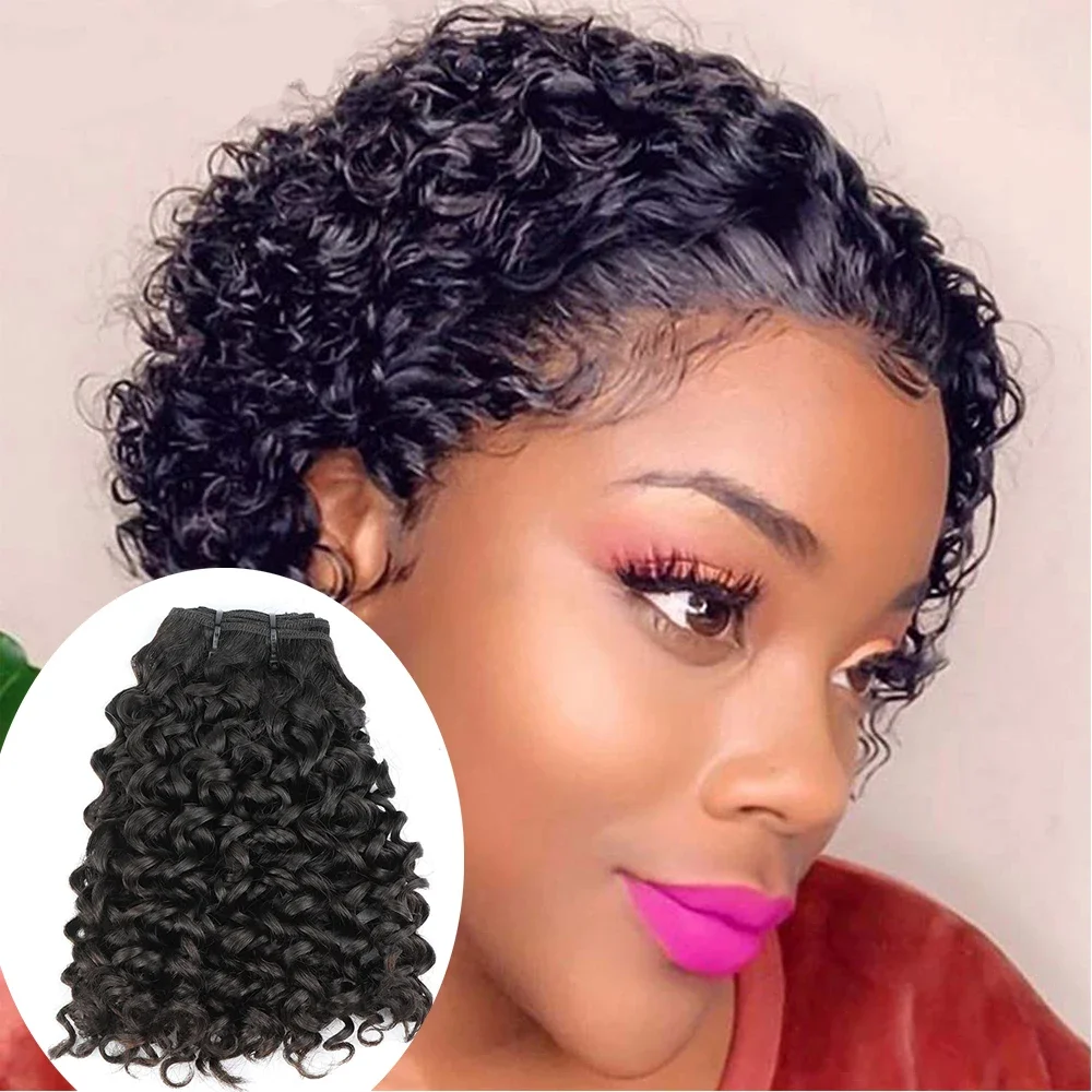 

Malaysian Super Double Drawn Pixie Curl Bundle 10A Small Spirals Curly Bundles Curly Human Hair Pixie Curls Weave Hair Extension