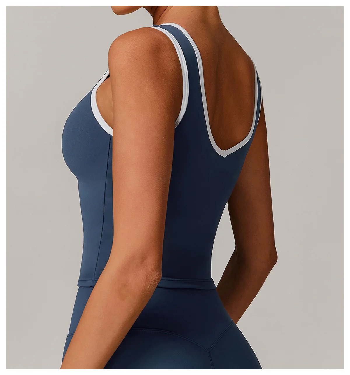 Gilet sportivo Donna Palestra Top Allenamento Senza maniche Abbigliamento Yoga Top sportivi Abbigliamento sportivo ad asciugatura rapida Reggiseno sportivo imbottito Canotta da allenamento