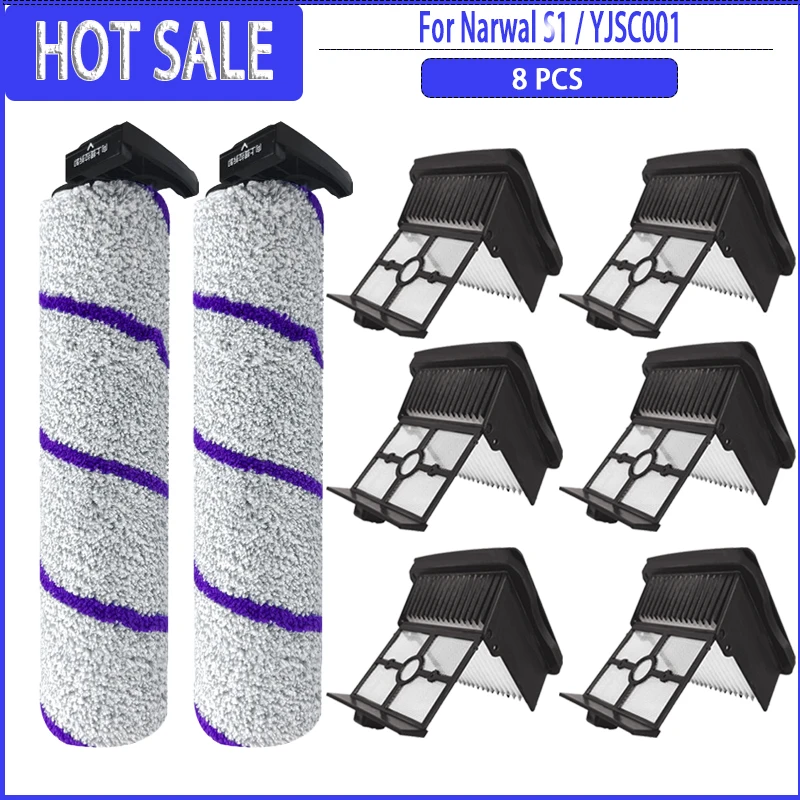 Запчасти для робота-пылесоса Narwal S1/YJSC001, основная роликовая щетка, Hepa фильтр, сменные детали, аксессуары