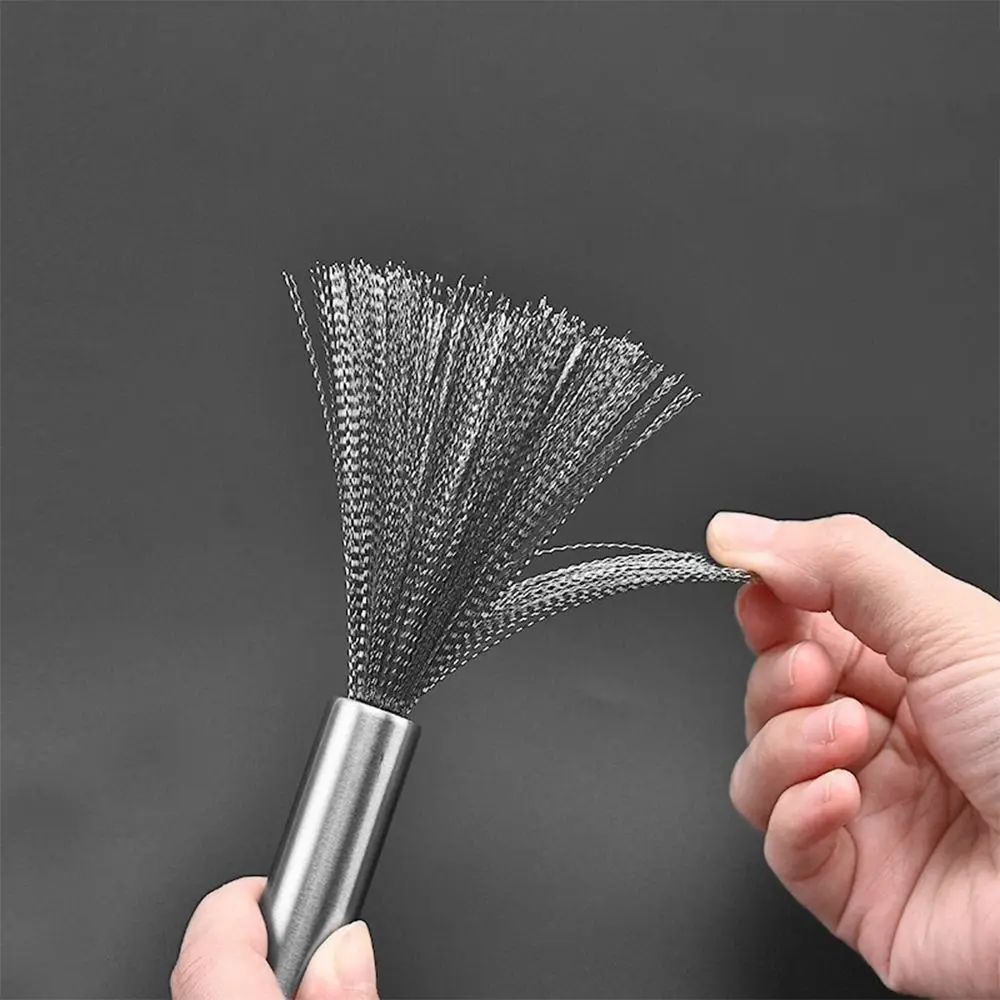 Anti-Rust Stainless Steel Pan Brush Utensil Scrubber Long Handle Cleaning Brush Kitchen Clean Tools Pot Cleaner