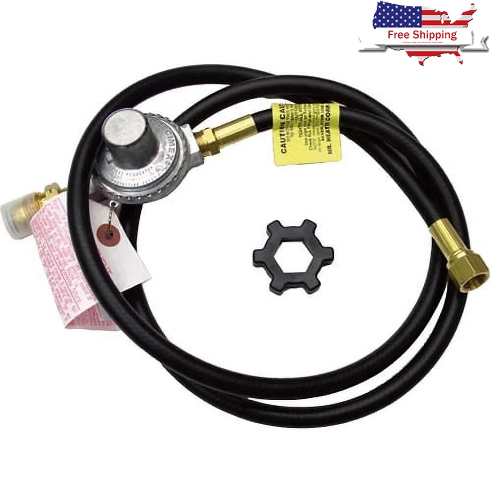 

5ft Propane Hose and Regulator Assembly BBQ Grill Low Pressure Appliances with Solid Brass Fittings Easy Installation