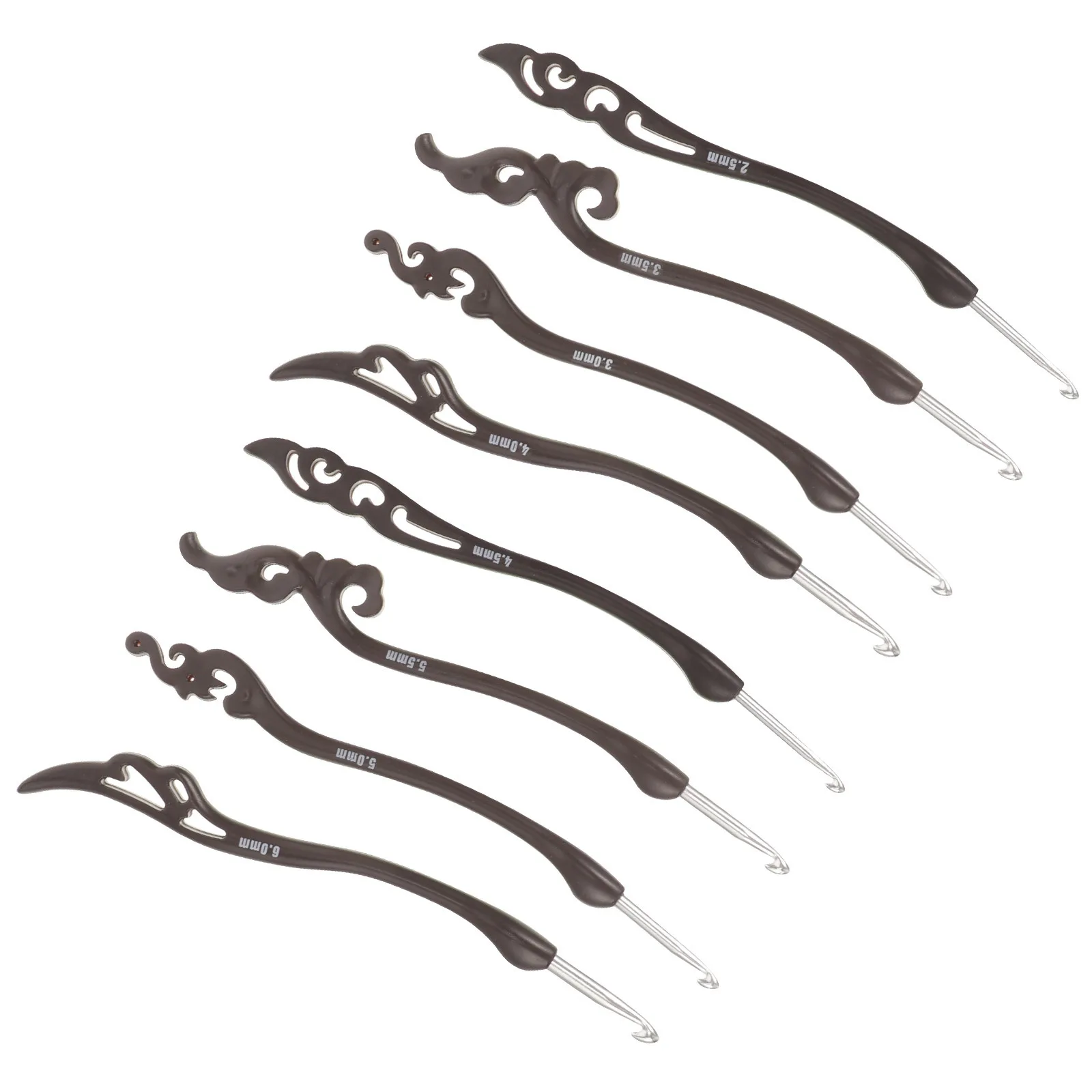 8 قطعة مجموعة خطاف كروشيه الألومنيوم البلاستيك قبضة مريحة مثالية ل الغزل الحرف النسيج البلوزات القبعات قفازات DIY بها بنفسك #1