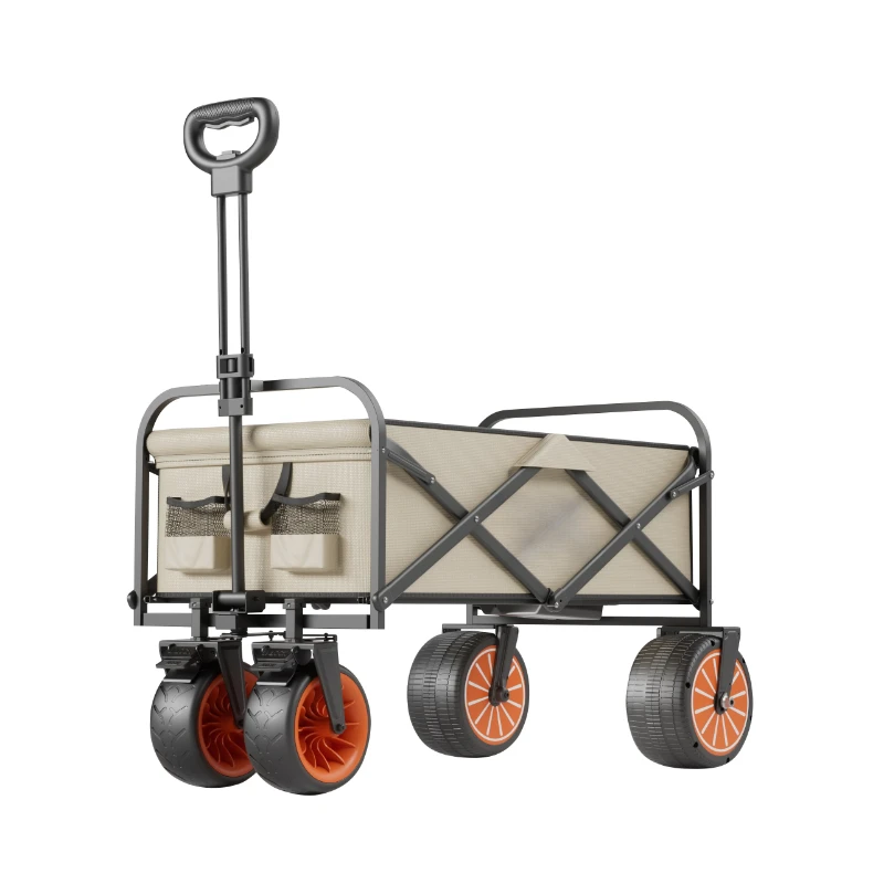 

Outdoor Garden Multifunctional Folding Camper Portable Beach Trolley Electric Charging Truck Beach Car