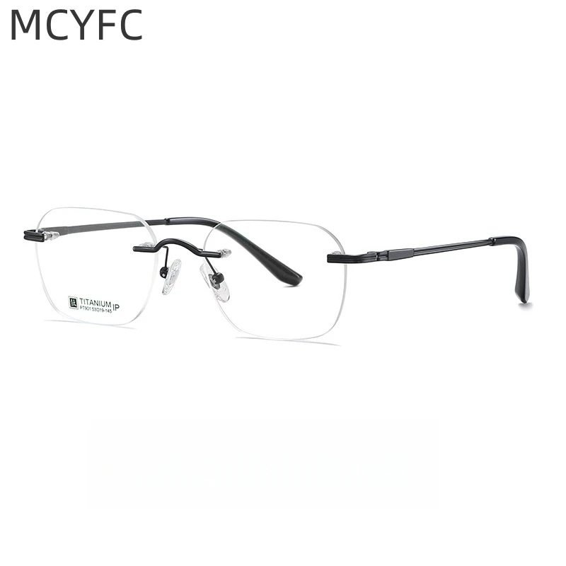 

MCYFC Ultra Light Rimless Glasses Frame Anti Blue Light Glasses Men Myopia Hypermetropia Eyeglasses Frames Prescription Eyewear