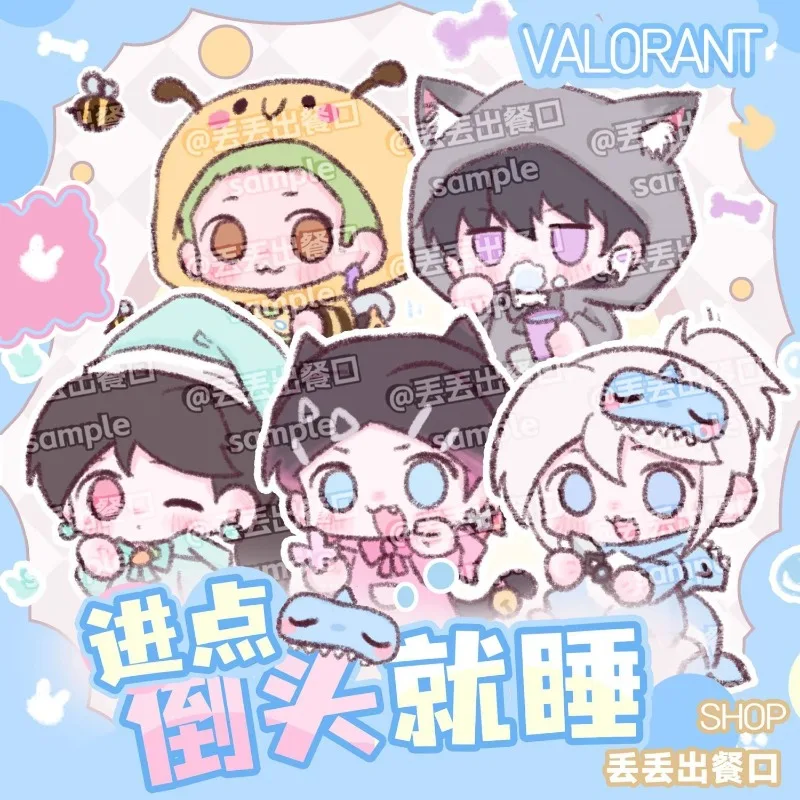 VALORANT Acrylic Keychain Clove Sage Jett Iso Gekko Kawaii Chibi Trendy Rounded‑edge Burr‑free Polishing Luggage Pendant Decor