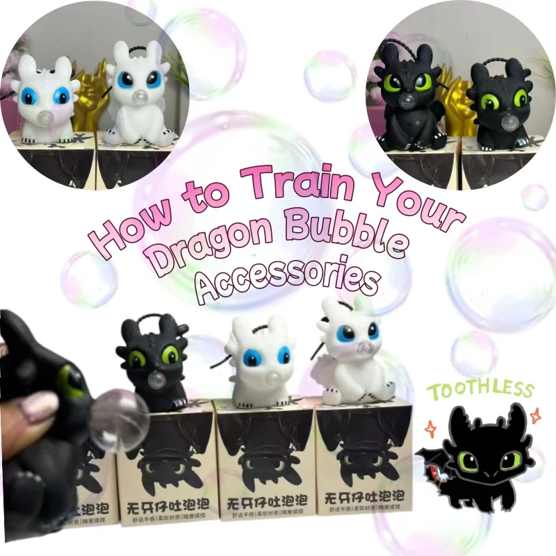 

Dragon Taming Master Cartoon Doll Bubble Toothless Dragon Blows Bubbles Cute Stress Relieving Animals Stall Gift Pendant