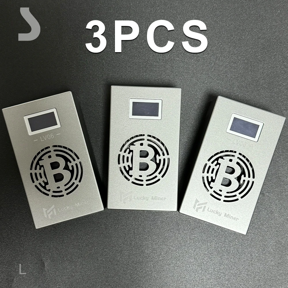 

3pcs Bitcoin miner lucky miner v6 silent miner machine 504GH/S BM1366 SHA256 BTC BCH BSV DGB btc mining miner lottery miner