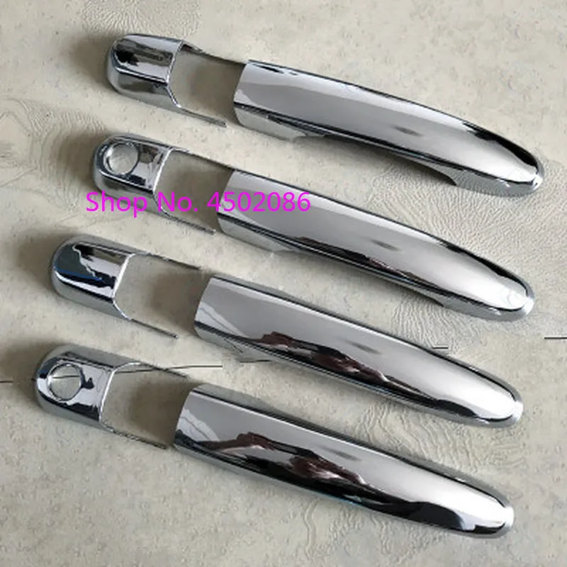 ACCESSORIES FIT FOR 2005 2006 2007 2008 2009 HYUNDAI TUCSON CHROME DOOR HANDLE CATCH COVER TRIM MOLDING CAP