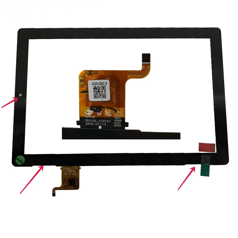 

New 10.1" FPC101-1107AT Kids Tablet PC Touch Screen Touch Panel Digitizer Glass Sensor Tab Touch Repair Service Parts