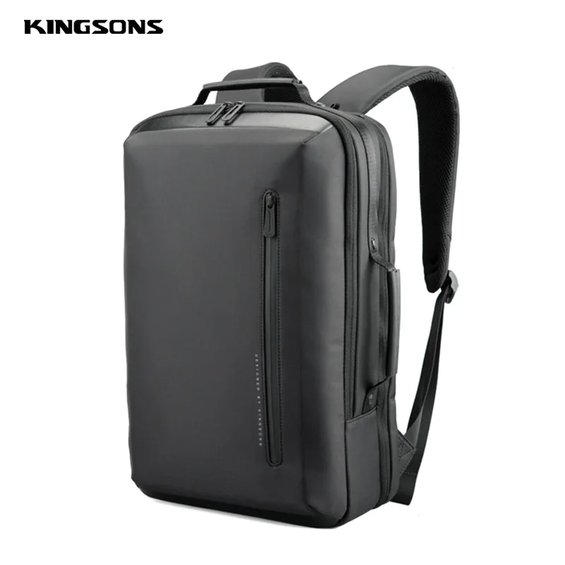 New Black 15 Inch Laptop Backpack Men Business Multi-functional Commuting Portable Messenger Bag Dual-purpose Computer Bag