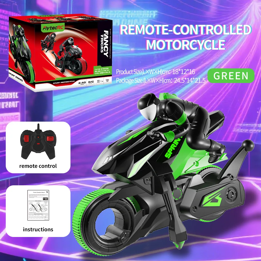 Y09 High Speed Remote Control Stunt Motorcycle - 360° Rotation Drift Rc Motorbike With 2.4ghz, 45mins Runtime For Boys
