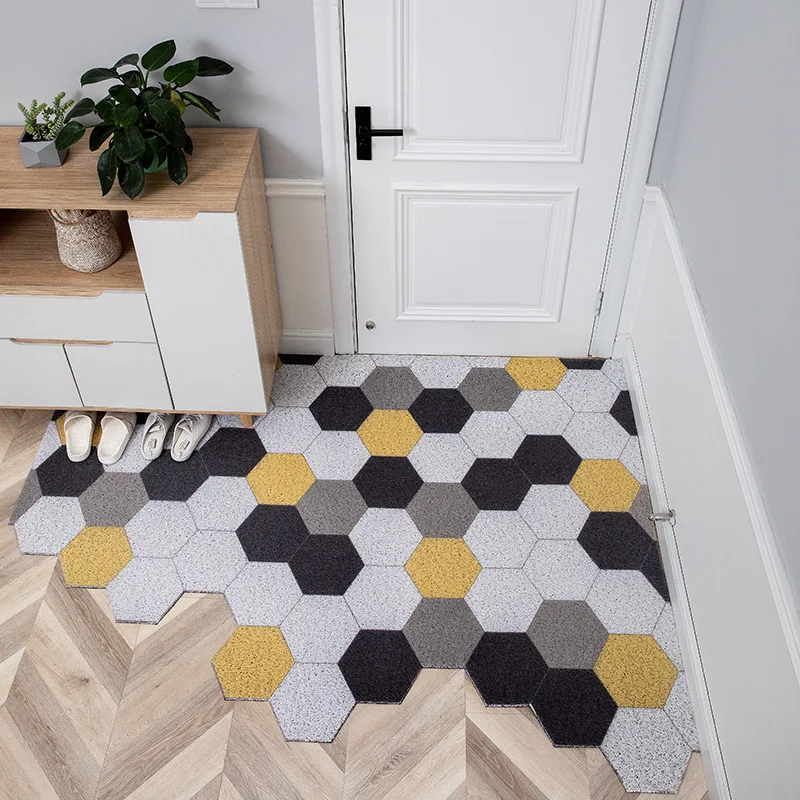 

Nordic Cuttable PVC Coil Doormat for Entrance Wear-resistant Door Mat Indoor Outdoor Use at Home and in Front of Gates