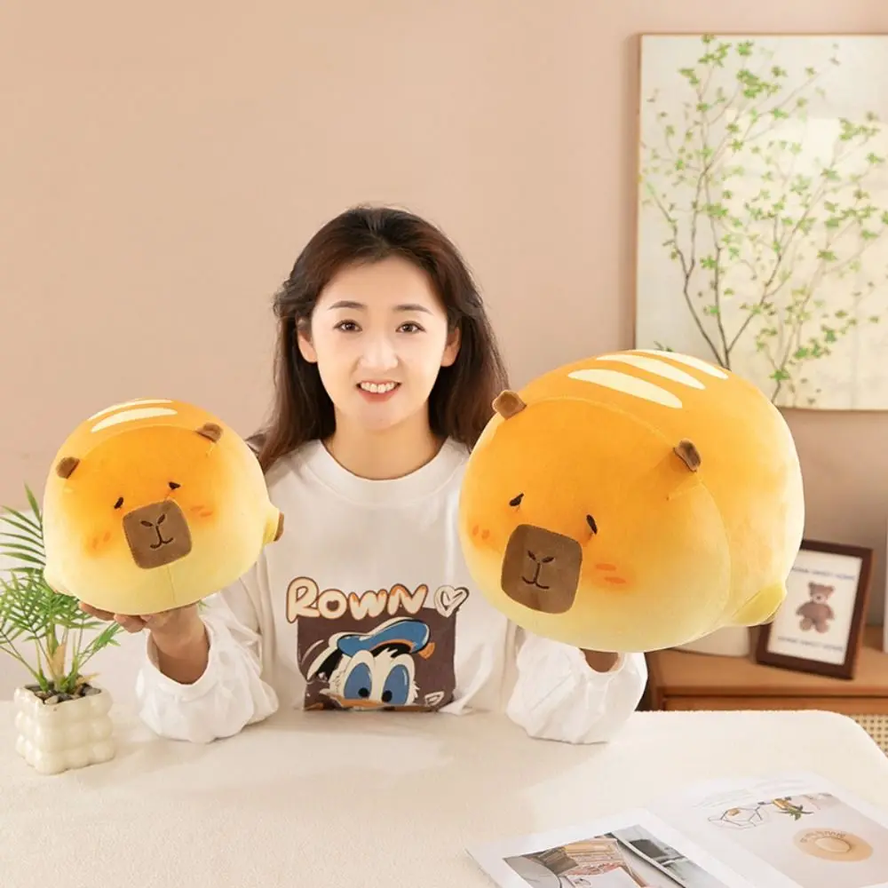 Baking style Capybara Plush Pillow Fluffy Cartoon Capybara Plush Doll Kawaii Soft Simulation Capybara Toy Birthday Gift